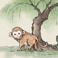 猴子的终身迷人吉祥物紫色水晶王云爱情