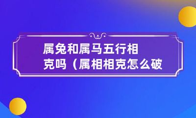 如何针对属兔和属马五行相克的问题进行破解和解决?