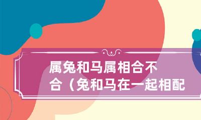 兔年和马年的属相能否兼容?(在兔年和马年拥有兔和马属相的人是否能成为一对)