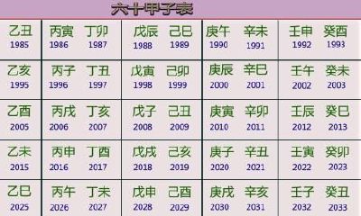 闲谈六十花甲子年命