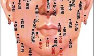 面部痣的位置与命运,男女面部痣相图解大全