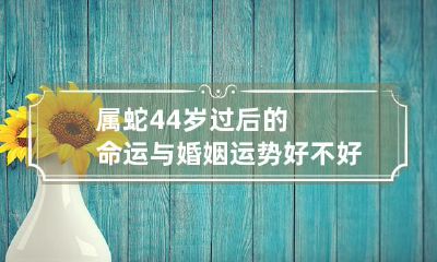 属蛇44岁过后的命运与婚姻运势好不好 属蛇44岁运势怎么样