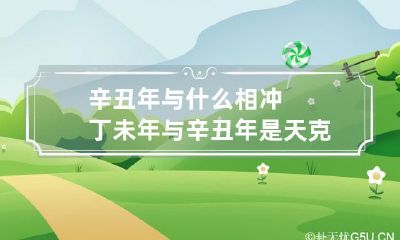 辛丑年与什么相冲 丁未年与辛丑年是天克地冲