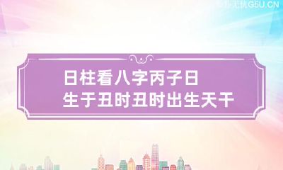 日柱看八字 丙子日生于丑时 丑时出生天干透出财星