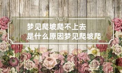 梦见爬坡爬不上去是什么原因 梦见爬坡爬不上去是什么意思