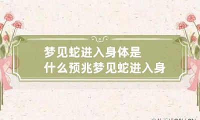 梦见蛇进入身体是什么预兆 梦见蛇进入身体是什么预兆呢