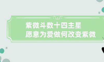 紫微斗数十四主星愿意为爱做何改变 紫微斗数十四主星在十二宫详解