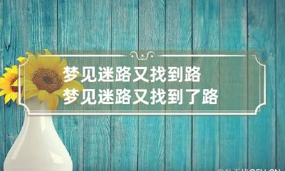 梦见迷路又找到路 梦见迷路又找到了路