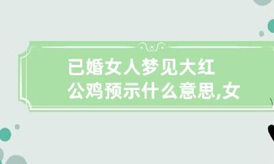 已婚女人梦见大红公鸡预示什么意思,女人梦见大红公鸡什么意思