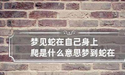 梦见蛇在自己身上爬是什么意思 梦到蛇在自己身上爬是什么意思