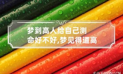 梦到高人给自己测命好不好,梦见得道高人