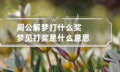 周公解梦打什么奖 梦见打奖是什么意思