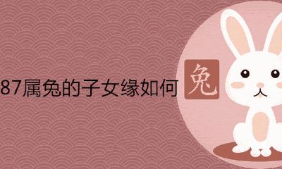 87属兔的子女缘怎样