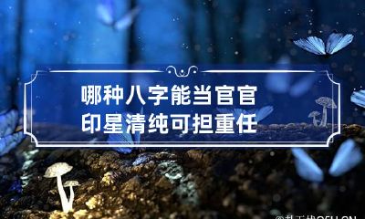 哪种八字能当官 官印星清纯可担重任