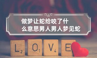 做梦让蛇给咬了什么意思男人 男人梦见蛇咬他是什么预兆