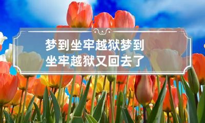 梦到坐牢越狱 梦到坐牢越狱又回去了