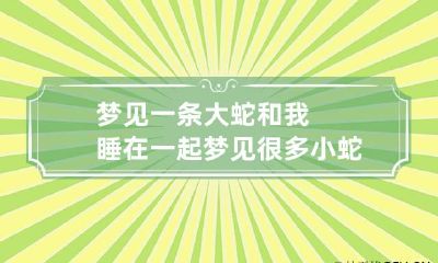 梦见一条大蛇和我睡在一起 梦见很多小蛇和自己睡一起
