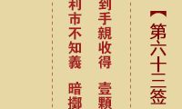 保生大帝药签 第63签:如、【用小过卦】