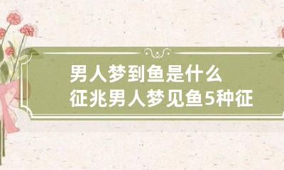 男人梦到鱼是什么征兆 男人梦见鱼5种征兆要发财