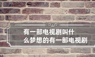 有一部电视剧叫什么梦想的 有一部电视剧叫什么梦想的