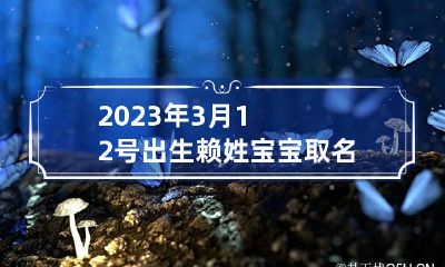 2023年3月12号出生赖姓宝宝取名叫什么 赖姓宝宝取名字大全免费