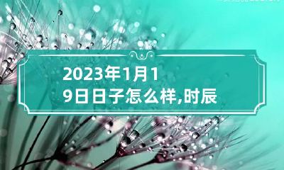 2023年1月19日日子怎么样,时辰宜忌对照表