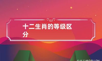 十二生肖的等级区分