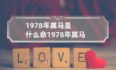 1978年属马是什么命 1978年属马的财运