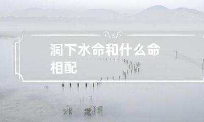 洞下水命和什么命相配