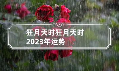 狂月天时 狂月天时2023年运势