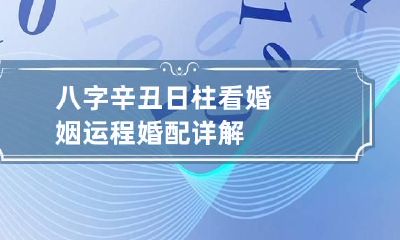 八字辛丑日柱看婚姻运程 婚配详解