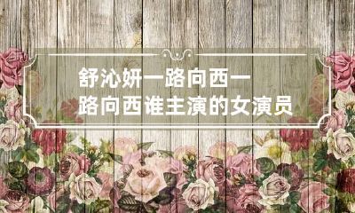 舒沁妍一路向西 一路向西谁主演的女演员