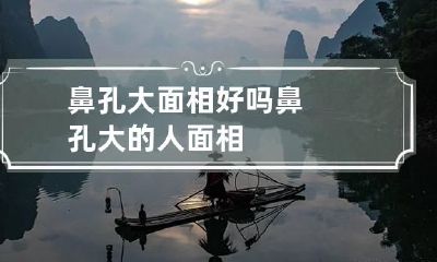 鼻孔大面相好吗 鼻孔大的人面相