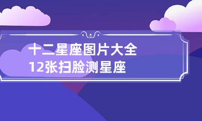 十二星座图片大全12张 扫脸测星座