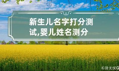 新生儿名字打分测试,婴儿姓名测分