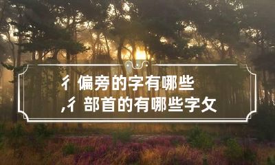 彳偏旁的字有哪些,彳部首的有哪些字 攵偏旁的字有哪些字字