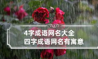 4字成语网名大全 四字成语网名有寓意