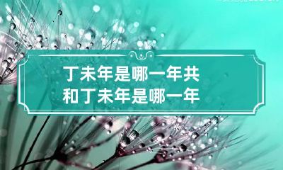 丁未年是哪一年 共和丁未年是哪一年
