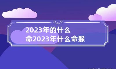 2023年的什么命 2023年什么命躲星时辰最好