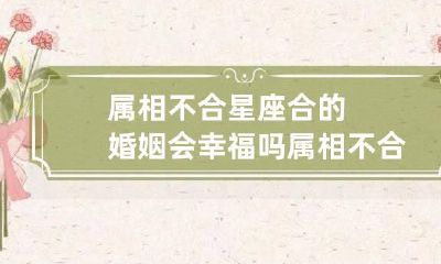 属相不合星座合的婚姻会幸福吗 属相不合但星座相合可以组合吗
