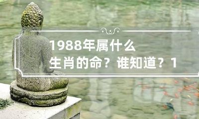 1988年属什么生肖的命?谁知道? 1988年属啥生肖呢