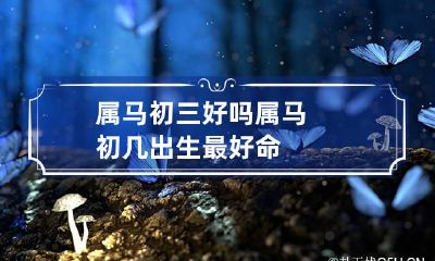 属马初三好吗 属马初几出生最好命