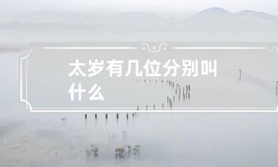 太岁有几位分别叫什么