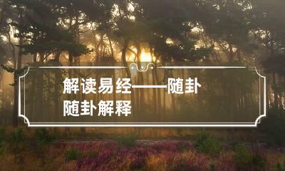 解读易经——随卦 随卦解释