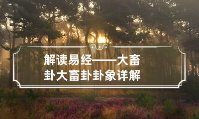 解读易经——大畜卦 大畜卦卦象详解