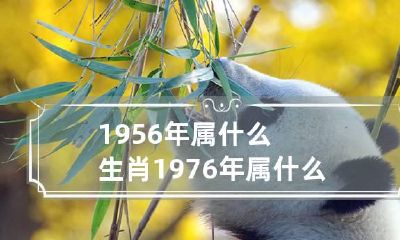 1956年属什么生肖 1976年属什么生肖