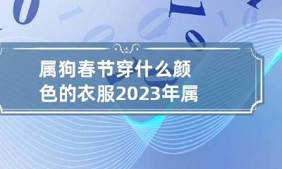 属狗春节穿什么颜色的衣服 2023年属狗穿啥颜色衣服旺财