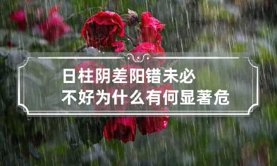 日柱阴差阳错未必不好为什么 有何显著危害