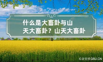 什么是大畜卦与山天大畜卦? 山天大畜卦怎么读