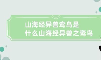 山海经异兽鸾鸟是什么山海经异兽之鸾鸟简介